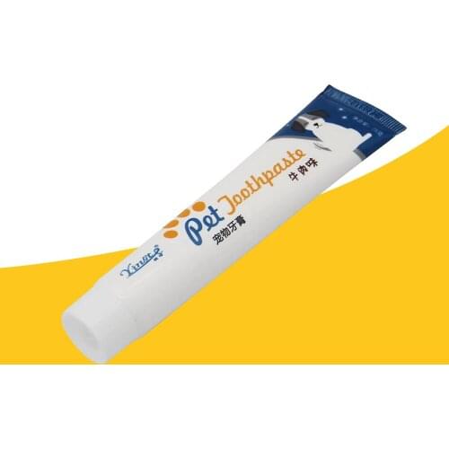 Pet Dog Vanilla Taste Toothpaste Dog Healthy Edible Toothpaste For Finger Tooth Back Up Brush Care 2
