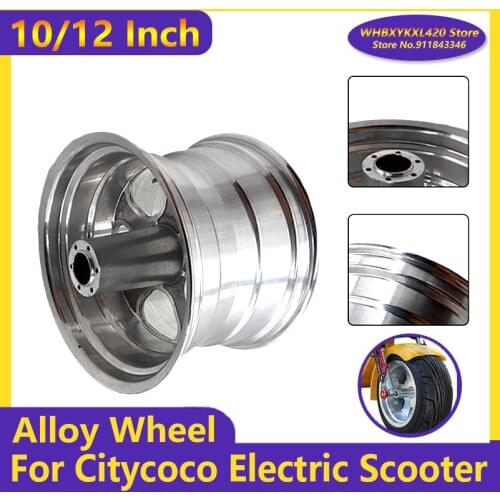 10 Inch Aluminum Wheel Hub 225/40-10 235/30-12 Tire 12 inch Front Wheel Hub for Citycoco Electric Scooter Accessories Parts