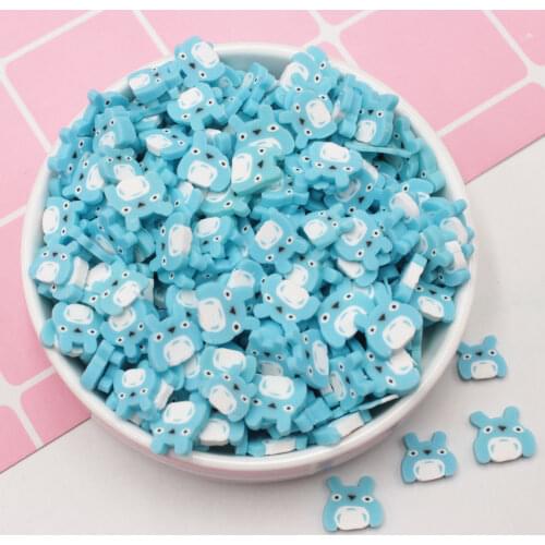 100g/Lot Lovely Cat Slices Polymer Clay Hot Caroon Animal Sprinkles for DIY Shaker Filling Accessories