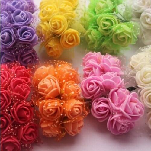 2.5cm head Multicolor PE foam mini flower artificial rose flowers wedding party decoration(144pcs/lot)