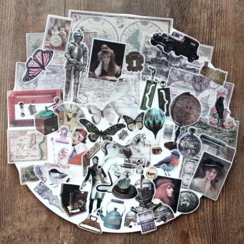 52pcs Retro life Die Cut paper for DIY Scrapbooking Card Making Crafts /photo album Decoration home decoration