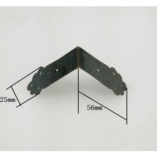 Antique Bronze Corner Decorative Protectors Jewelry Gift Box Wooden Case Decorative Feet Leg Corner Protector for Furniture,12pc