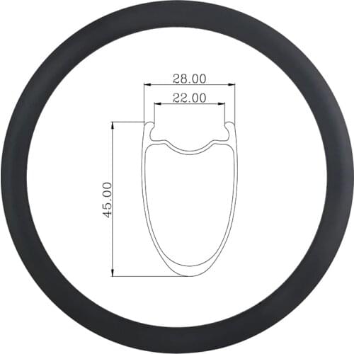 700C 45mm clincher tubeless cyclo-cross road bicycle disc carbon rims 28mm wide 24 28 32 holes HIGH TYRE PRESSURE gravel CX bike