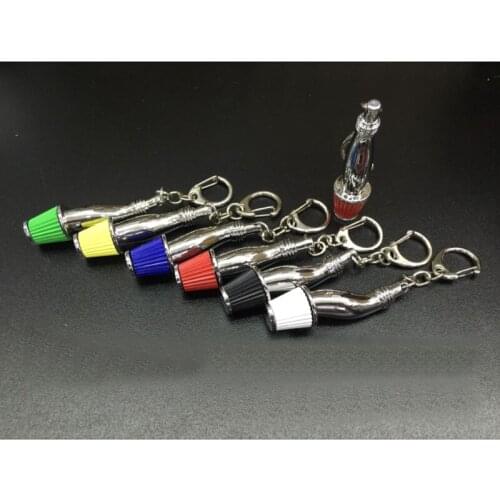 50pcs/Lot Auto Spare Parts Keychain Mushroom Head Key Ring Car Keyring Air Filter Key Chain Decoration Keychains