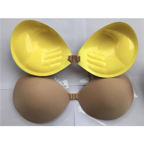 Beautiful colors Self-Adhesive Silicone Strapless Bandage Bra Front Closure Sexy Push Up Bras Women Wire Free Invisible Bra