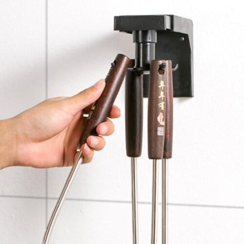 Creative Bathroom Nail-free Seamless Rack Plastic Rotatable Seamless Adhesive Kitchen Hook Home Wall Storage Hanger