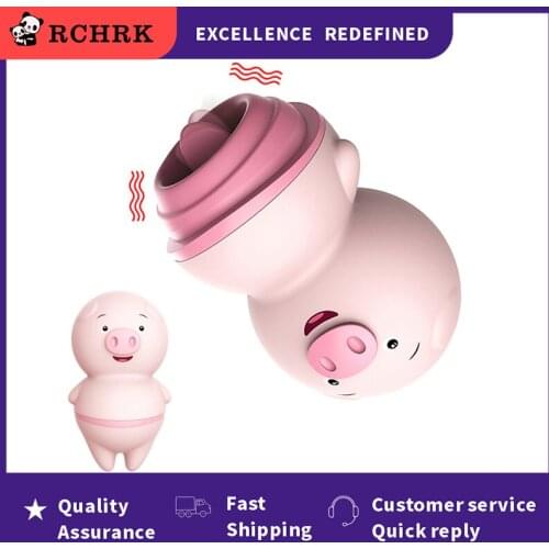 Cute Sexy Pig Licking Sucking Vibrators For Women Clitoris Sucker Anal Nipple Licks Massage Female Sex Toys Adult Masturbation