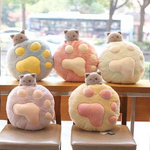 Cute Cat Paw Pillows Stuffed Seat Cushions for Chair Sofa Bed Decorative Body Pillow Decor Home Kawaii Toy Kids Room Decoration