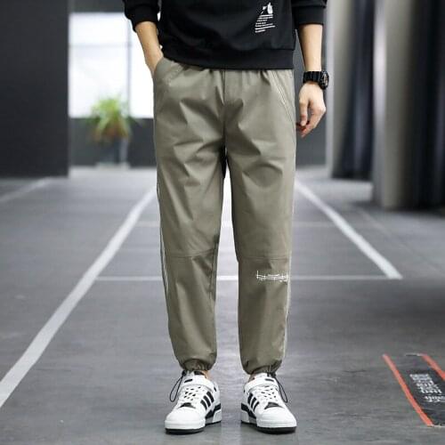 Mens Casual Pants Men 2021 Spring New Army Green Plus Size Joggers Trousers Solid Street Wear Sports Pants Trousers For Men