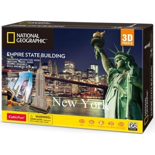 New Style 3D Puzzle The Empire State Card Model Building Sets Building Education Toys for Children Gifts