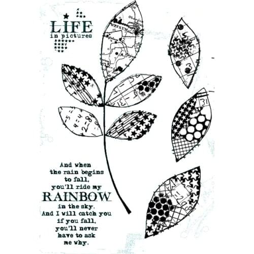 Leaf Transparent Clear Silicone Rubber Stamp Seal DIY Scrapbooking photo Album A0768