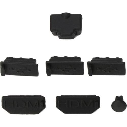 7Pcs Dust Plug Silicone Dust Proof Cover Stopper Dustproof Case Kits for Xbox One X Gaming Console
