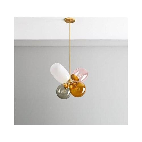 Modern led glass ball chandelier monkey lamp luminaria pendente lumiere lighting light pendant lamp bedroom hanging lamp