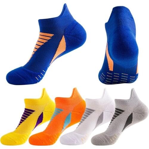 Sport Ankle Boat Socks Cotton Outdoor Basketball Cycling Running Football Breathable Non-Slip Colorful Short Low Travel Socks