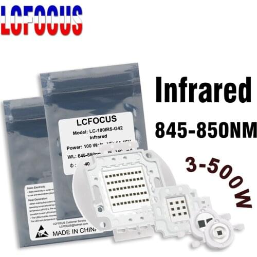 High Power LED Chip IR 850nm 3W 5W 10W 20W 30W 50W 100W 300W Infrared Emitter COB 3 5 10 20 30 50 100 500 W Watt Light Beads