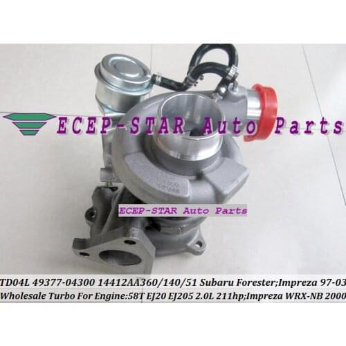 TD04L 49377-04300 49377-04100 14412-AA151 Turbocharger For SUBARU FORESTER 98-04 Impreza 97-03 WRX-NB 2000 58T EJ205 2.0L 211HP