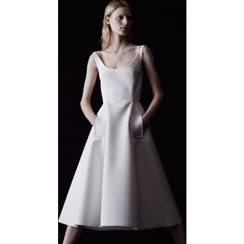 Spring Vintage Hepburn simple sleeveless tank spaghetti strap umbrella swing pockets dress female customize Plus Size 3XS-10XL