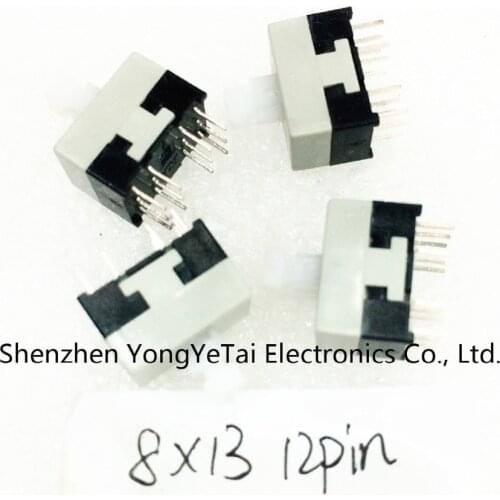 YYT 10PCS 8.5*13 small self-locking power switch button switch touch switch with self-locking pin 12PIN
