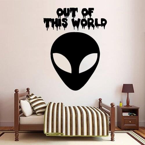 Funny Alien Wall Sticker Pvc Wall Art Stickers Modern Fashion Wallsticker For Home Decor Living Room Bedroom Mural Custom