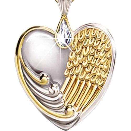 Women Necklaces Love Angel Wings Necklaces Couple Wedding Earrings Birthday Gift for Girlfriend Fashion Simplicity Jewellery