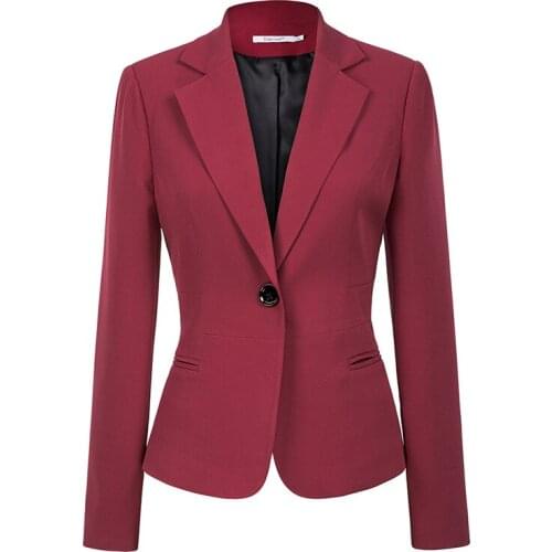 U-SWEAR 2020 Women Blazer Slim Fit Jackets Outwear Office Work Vintage Blazer Outfits Blazer Coats Blazer Feminino