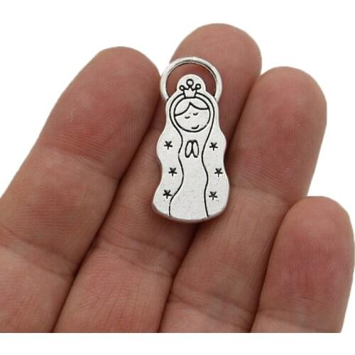 20PCS Antique Silver Plated Russian Toys Charms Pendants for Jewelry Making Bracelet DIY Accessories 32x14mm