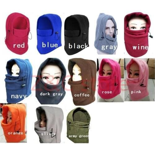 240pcs/lot Thermal Fleece Balaclava Hood/Police Swat Ski Bike Face hood/Warm CS balavlava about 90g/pc 13 color for choose