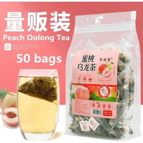 [50 bags] Peach White Peach Oolong Tea Bag Scented Tea Combination Health Flower Nectar Fruit Tea Tea Tea Bag china tea
