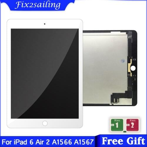 9.7'' For Apple iPad 6 Air 2 A1567 A1566 LCD Display Touch Screen Digitizer Sensors Assembly air2 lcd Panel Replacement parts