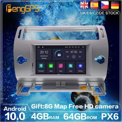 Android 10 PX6 For Citroen C4 LA LC C-triomphe C-quatre 2004+ GPS Navigation Auto Radio Car DVD Multimedia Player HeadUnit 2DIN