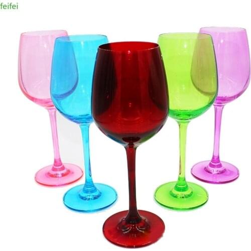 Crystal glass goblet red wine cup wine cup home decoration Champagne Cup color wine cup