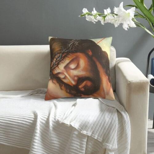 Jesus On The Cross Variant pillowcase printed cushion cover sofa waist pillow pillow cover