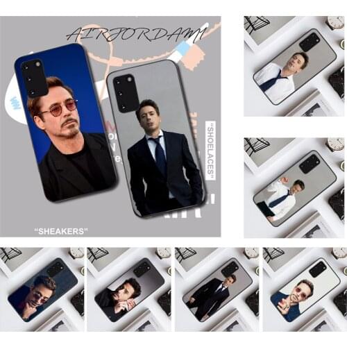 PENGHUWAN Robert Downey Jr Cover Black Soft Shell Phone Case for Samsung S20 plus Ultra S6 S7 edge S8 S9 plus S10 5G