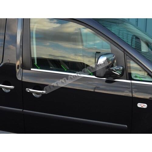 For Volkswagen Caddy 2003-2014 Chrome Window Moulding Window Frame Framework Auto Accessory Diffüser Spilitter Car-styling