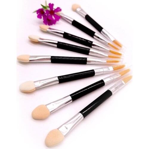 Best hot Sale 25PCS Eyeshadow Sponge Lip Brush Applicator Double-Ended Disposable Makeup Tool New