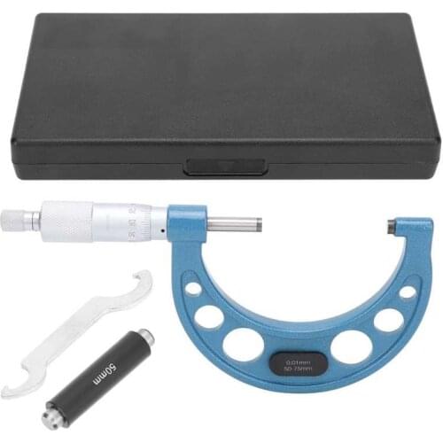 Micrometro Digital Micrometer Outside Diameter Mechanical Structure Spiral Measuring Instrument 50-75mm Micrometro Interior