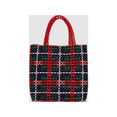 New Arrival Female Handmade Pearl Bags Bolsa Feminina Bead Bag Handbag Evening Bag Vintage Top-handle sac perle red