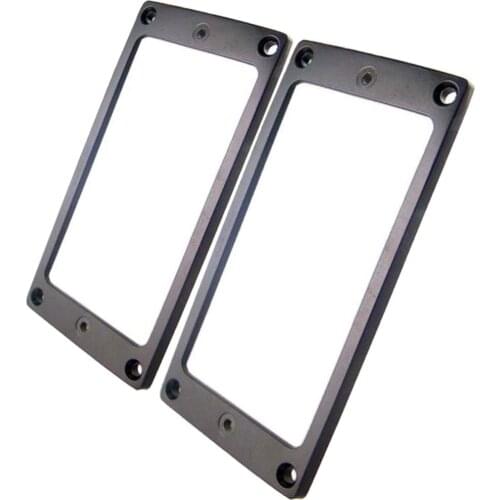Durable 4pcs Flat Humbucker Frames Rings Black DIY for Electric Guitar Replacement Parts