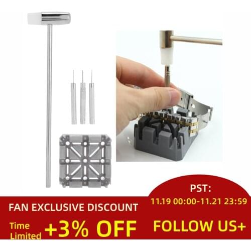 Professional Watch Strap Link Hammer Punch Pins Remover Sets Removal Tool rustless watch Repair Kit for watchmakers