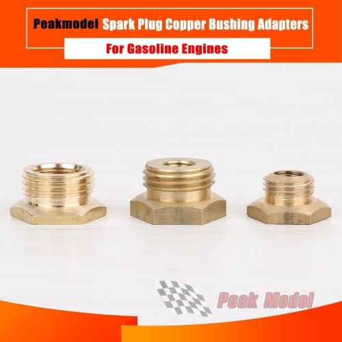 RCEXL CM6 CM-6 to ME8 ME-8 14mm to 10mm to 1/4-32 Spark Plug Bushing Adapter Copper Conversion For Gasonline Engine