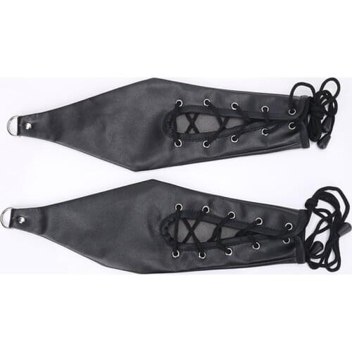 MaryXiong PU Leather Hand Bondage Restraint Sleeves Gloves Fetish Wear Sex Product BDSM Sex Toy for Women Adult in Sex Game