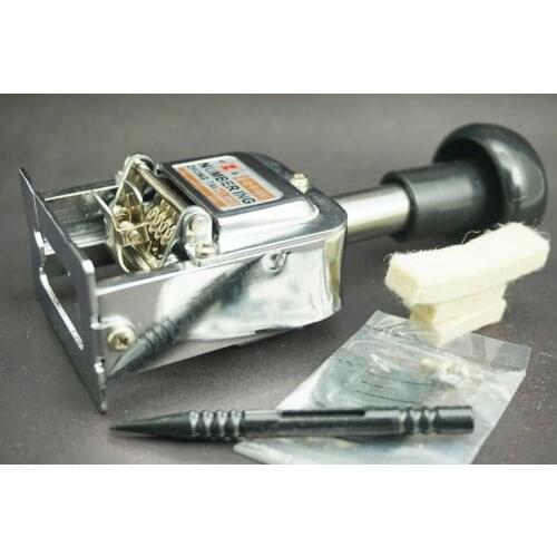 Self-Inked Heavy-Duty Economy Automatic Numbering Machine Stamp, 5-Wheel,-Chrome