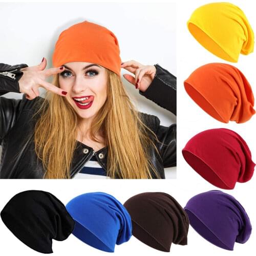 Summer Cotton Slouchy Beanie Hip-Hop Soft Running Dwarf Hats Confinement Chemo Caps for Women Men Ski Baggy Beanies Skullies