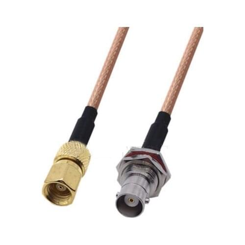 SMC Female to BNC Female Bulkhead Connector Pigtail Jumper RG316 Cable 50 ohm