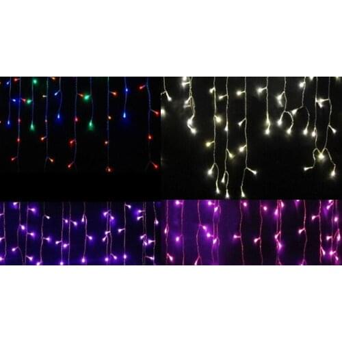 4 m 100 SMD Holiday Festival Curtain Lights LED String Strip icicles ice bar lamp Garlands for PARTY FAIRY CHRISTMAS Wedding