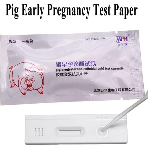 1PCS Early Pregnancy Paper Test Strip For Pig Sow Progesterone Colloidal Gold Cassette Livestock Farming Tools Veterinary