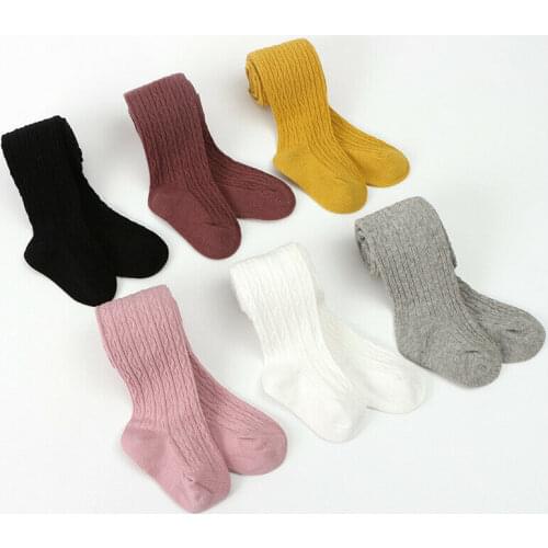 Newborn Toddler Kids Baby Little Girl Knit Stockings Winter Warm Tights Stockings Pantyhose 0-6T