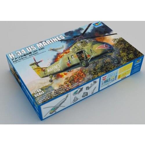 Trumpeter 02881 1/48 H-34 US MARINES Helicopter Plastic Model Kit 2020 New