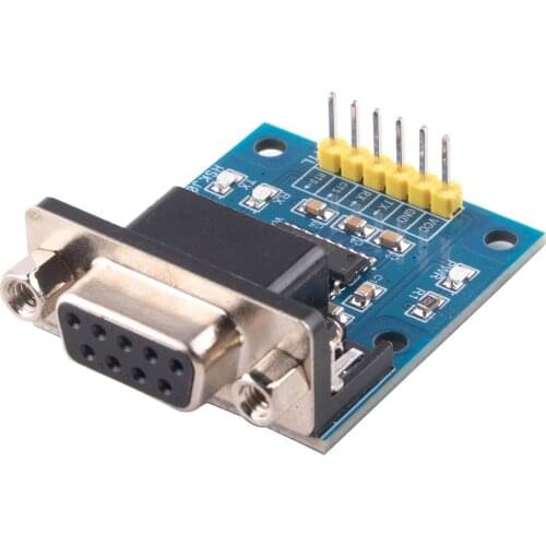 TTL to RS232 Module, RS232 to TTL Level, Male Female DB9 Serial Port Module RS-232 TTL Mutual Conversion Adapter