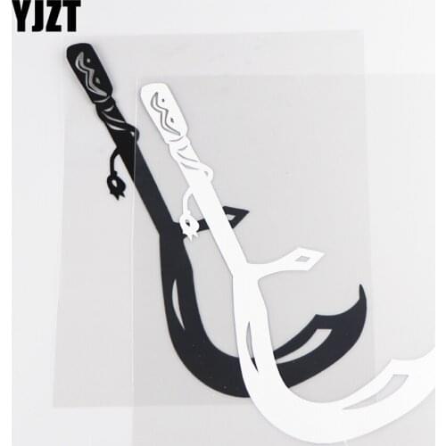 YJZT 18.1CM×14.7CM Personalized Car Sticker Decorative Pattern Sharp Weapon Cutlass Pattern Creative Vinyl Body Decal 1C-0047